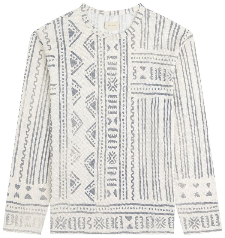 Aime Leon Dore Long Sleeve Mesh Tapestry Tee Coconut Milk