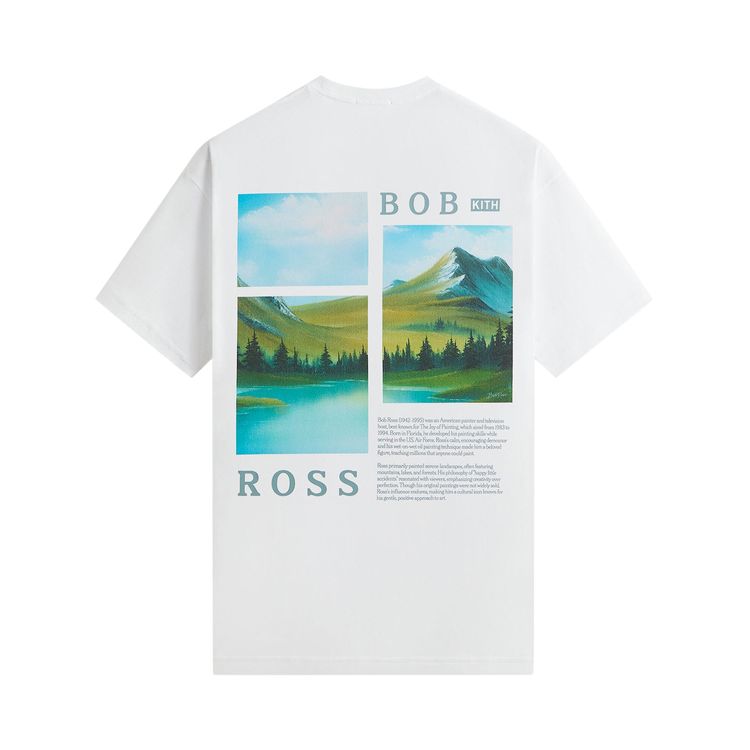 Kith For Bob Ross Artist Bio Vintage Pocket Tee White