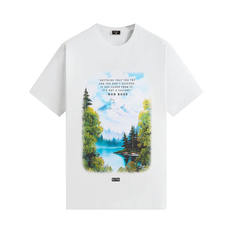 Kith For Bob Ross Inspiration Vintage Tee White