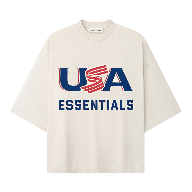 Fear of God Essentials USA Merch Tee Oat
