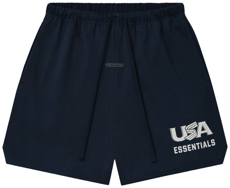 Fear of God Essentials USA Jersey Sweatshort Dark Sapphire