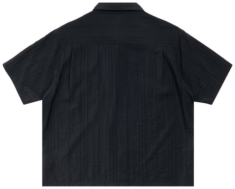 Stussy Pleated Textured Shirt Black
