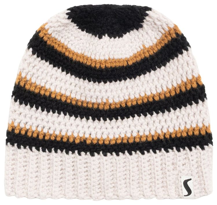 Stussy Stripe Knit Skullcap Stone