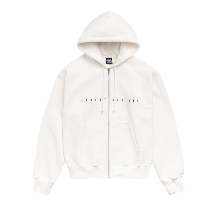 Stussy S Box Zip Hoodie Off White