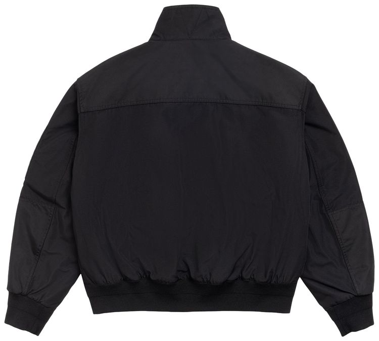 Stussy Mock Neck Flight Bomber Black