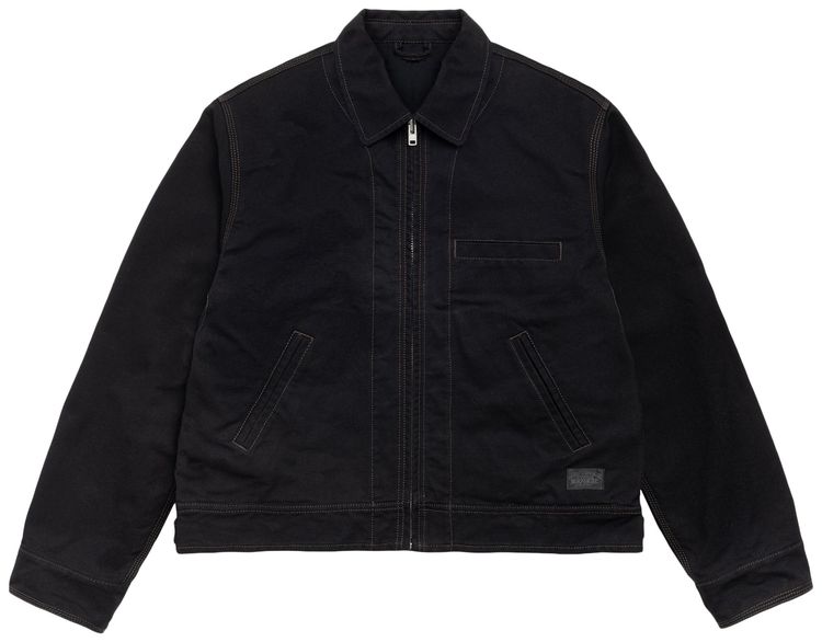 Stussy Work Jacket Collared Black