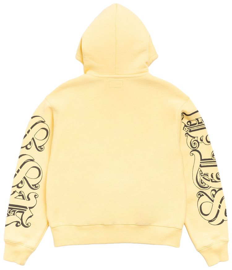 Stussy Motif Print Hoodie Yellow