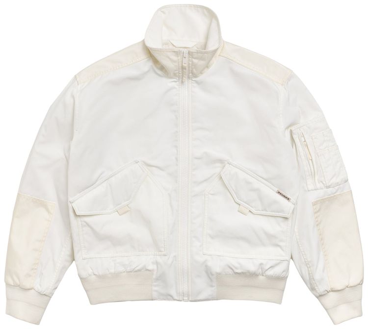 Stussy Mock Neck Flight Bomber White