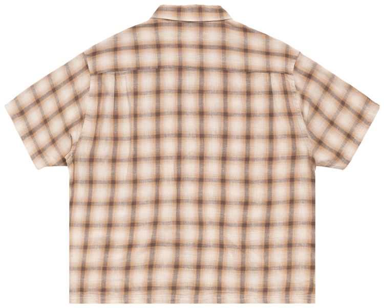 Stussy Liam Short Sleeve Plaid Shirt Brown