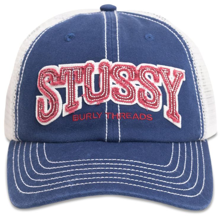Stussy Mid Depth Burly Threads Trucker Navy