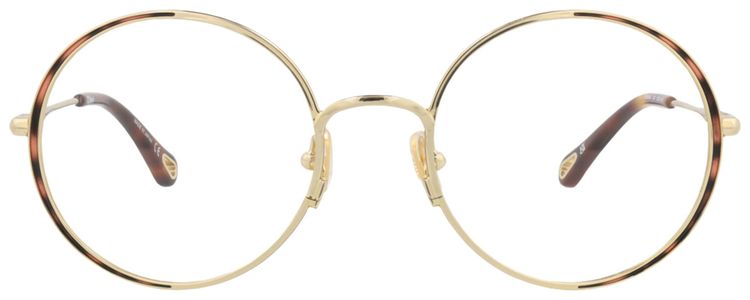 Chloe Round Metal Optical Frames GoldTransparent