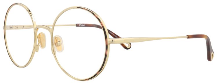 Chloe Round Metal Optical Frames GoldTransparent