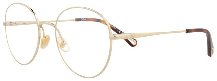 Chloe Round Metal Optical Frames GoldTransparent