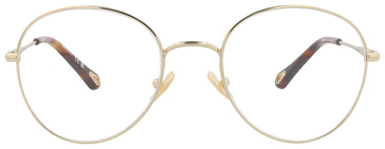 Chloe Round Metal Optical Frames GoldTransparent