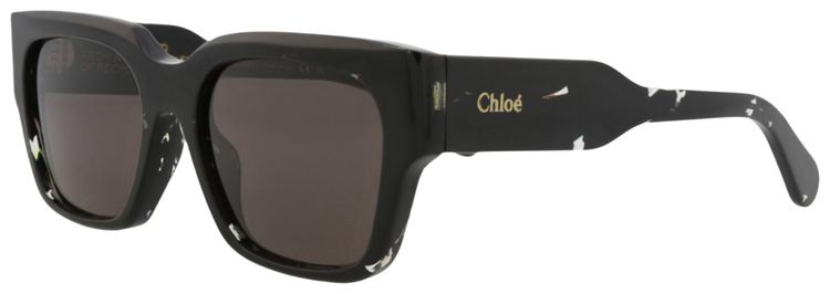 Chloe Square Recycled Acetate Sunglasses BlackGrey