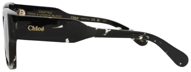 Chloe Square Recycled Acetate Sunglasses BlackGrey