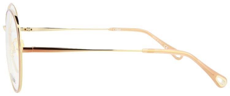 Chloe Round Metal Optical Frames NudeTransparent