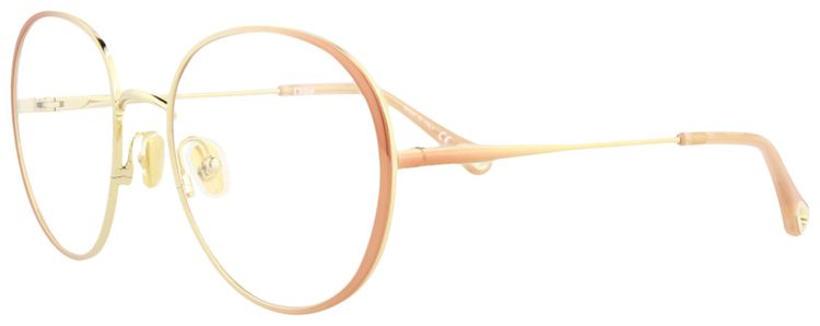 Chloe Round Metal Optical Frames NudeTransparent