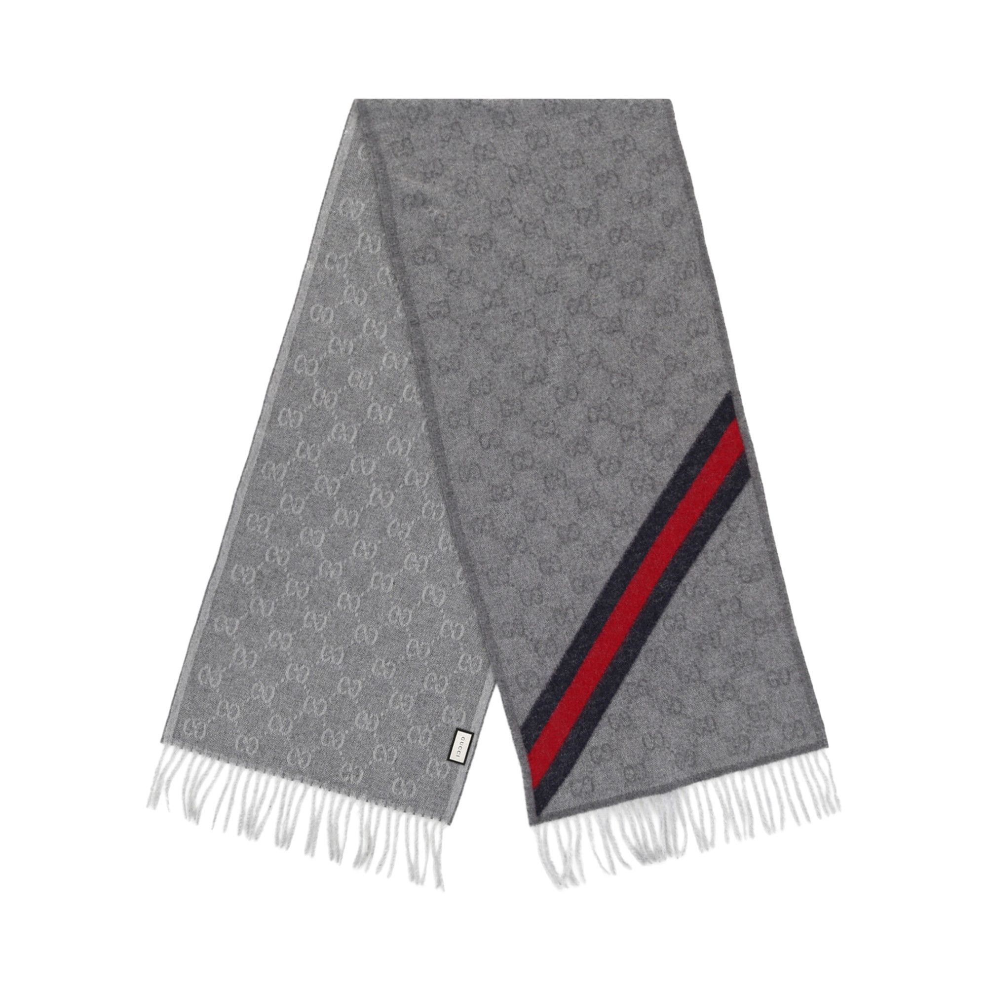 Buy Gucci Nikky Wool Scarf 'Zinc/Blue' - 570603 3G200 1768 | GOAT