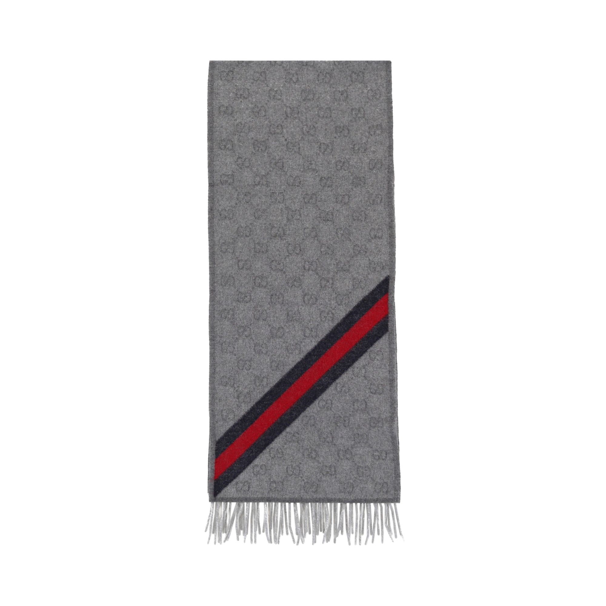 Buy Gucci Nikky Wool Scarf 'Zinc/Blue' - 570603 3G200 1768 | GOAT