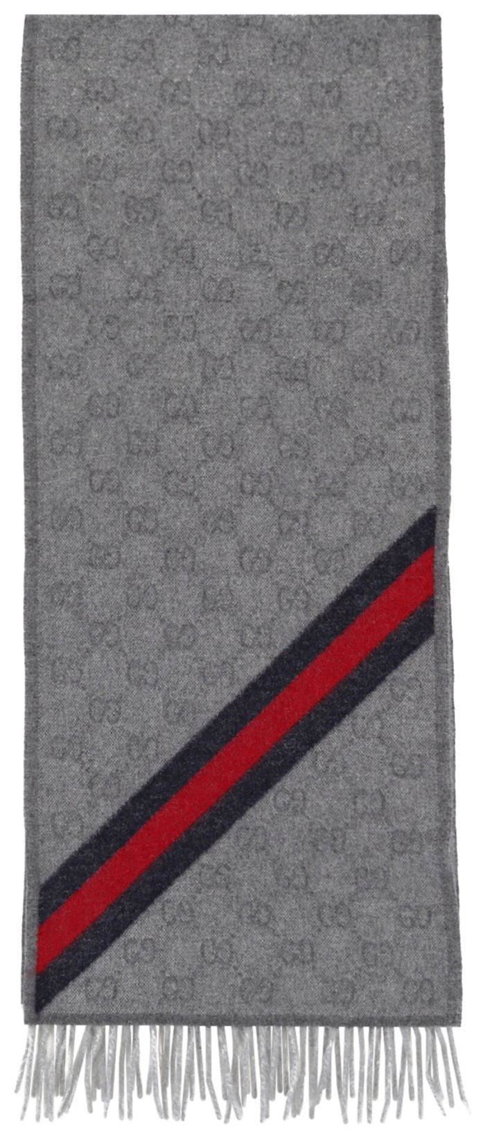 Gucci Nikky Wool Scarf ZincBlue