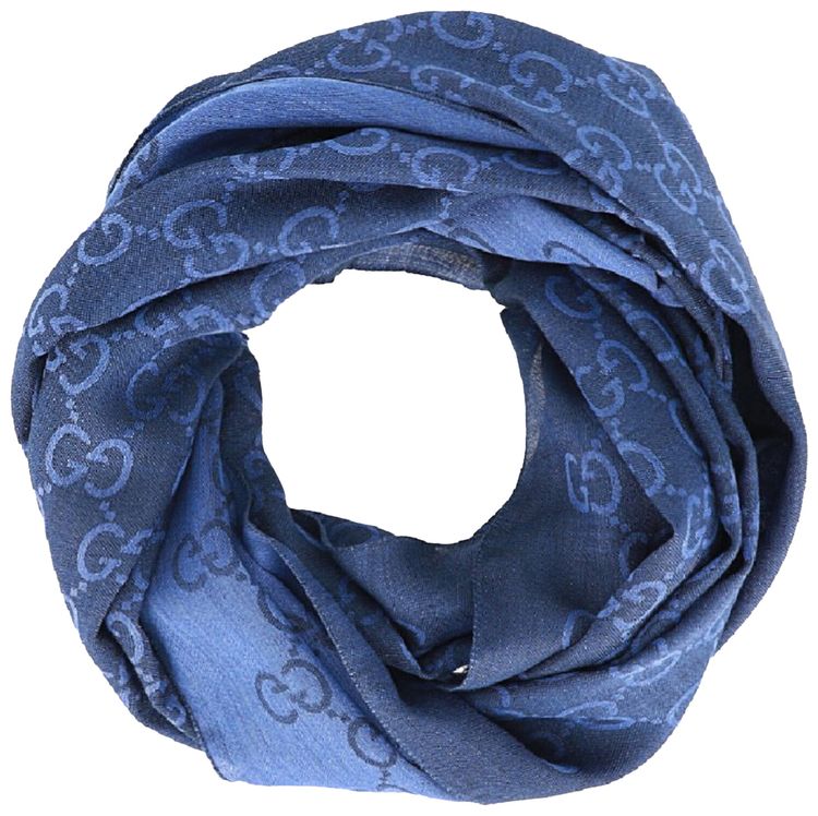 Gucci GG Logo Scarf SapphireSky Blue
