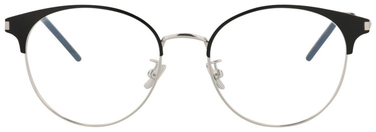 Saint Laurent Round Metal Optical Frames BlackSilverTransparent