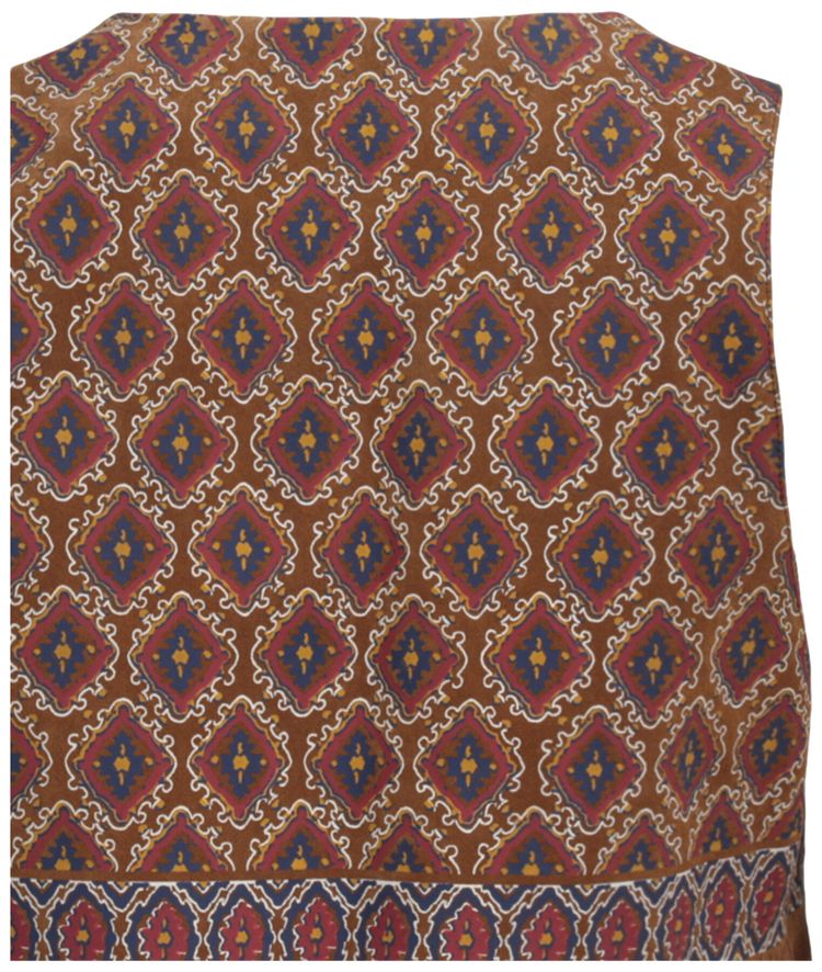 Gucci Printed Suede Vest Medium Brown