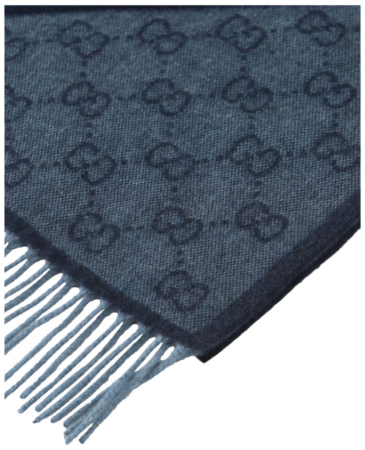 Gucci Nikky Wool Scarf Midnight Blue