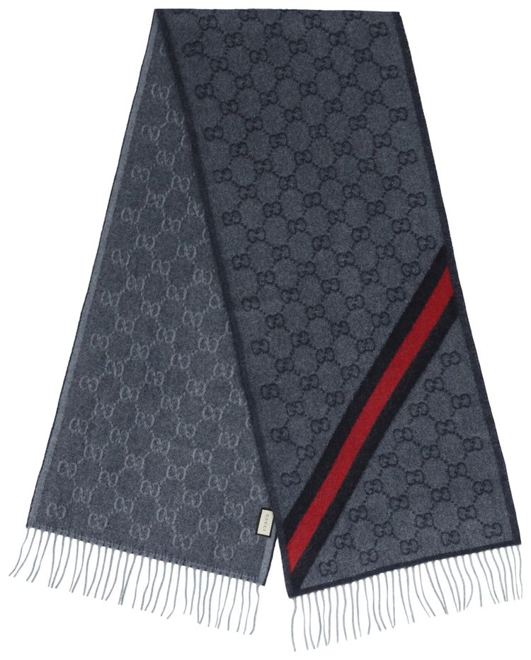 Gucci Nikky Wool Scarf Midnight Blue