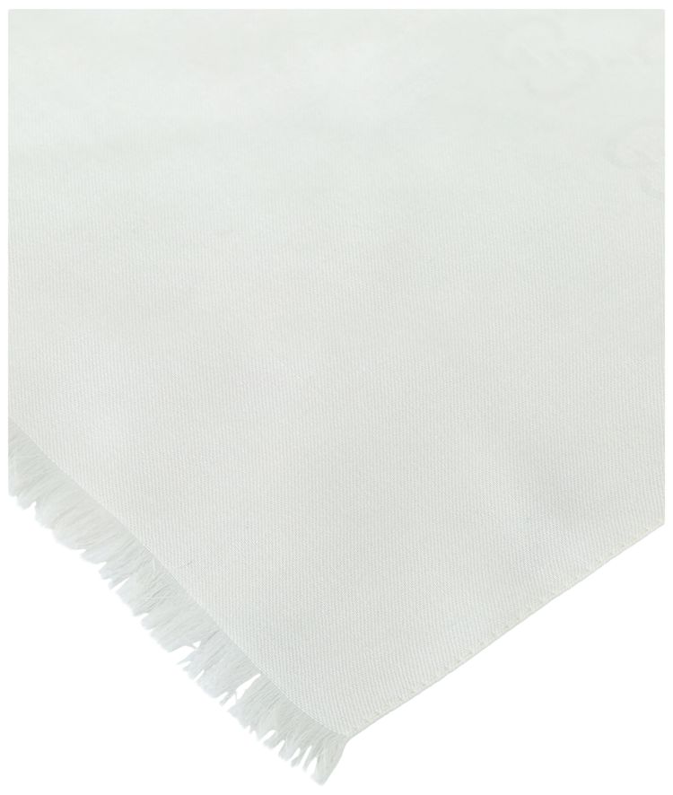 Gucci GG Logo Scarf White