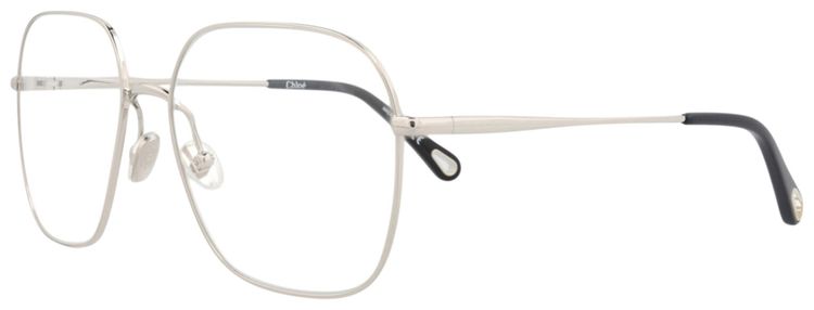 Chloe Square Metal Optical Frames SilverTransparent