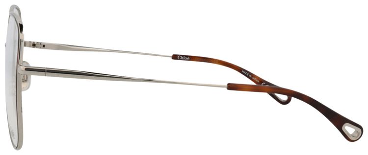 Chloe Square Metal Optical Frames SilverTransparent