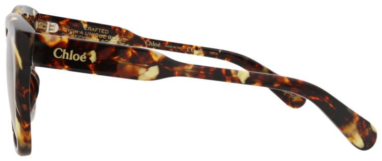 Chloe Square Recycled Acetate Sunglasses HavanaBrown