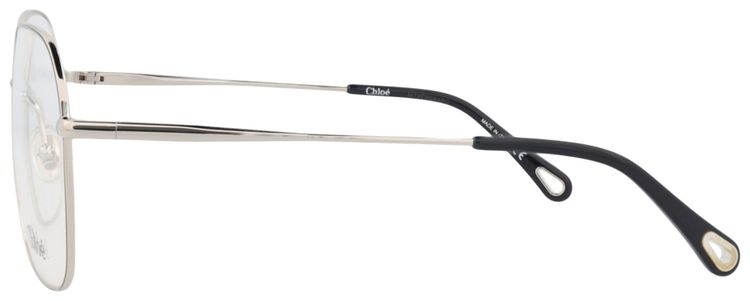 Chloe Square Metal Optical Frames SilverTransparent