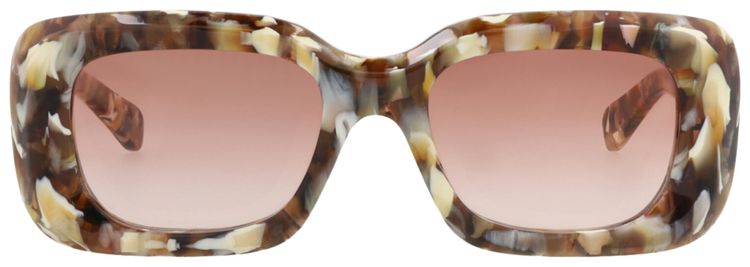 Chloe Square Recycled Acetate Sunglasses HavanaOrange