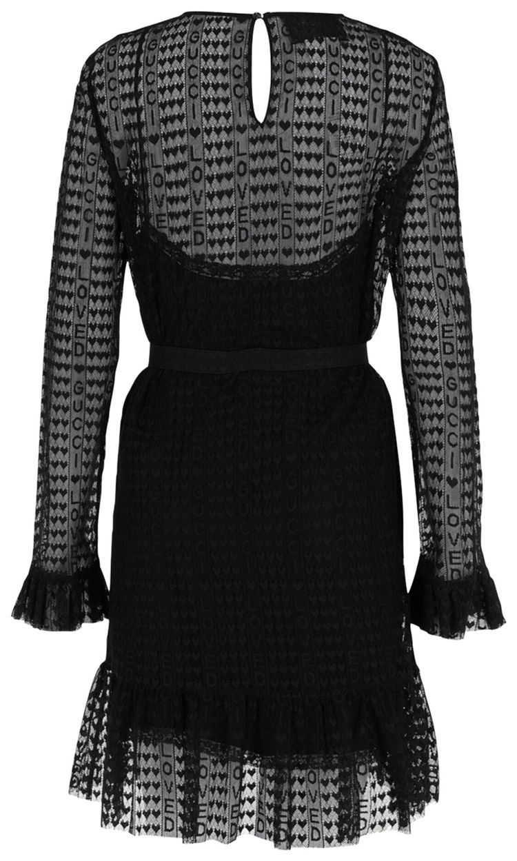 Gucci Lovelight Lace Shift Dress Black