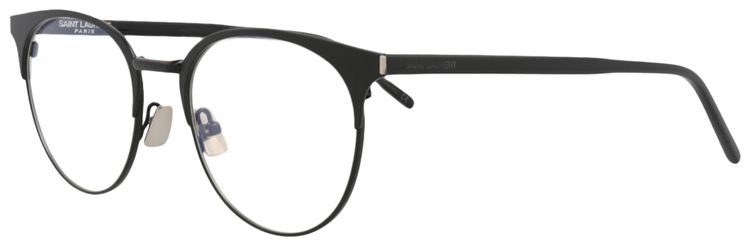 Saint Laurent Round Metal Optical Frames BlackTransparent