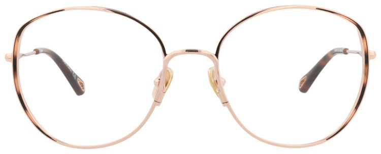 Chloe Round Metal Optical Frames GoldTransparent