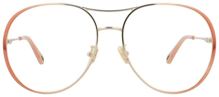 Chloe Aviator Metal Optical Frames NudeTransparent