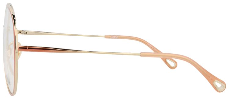 Chloe Aviator Metal Optical Frames NudeTransparent