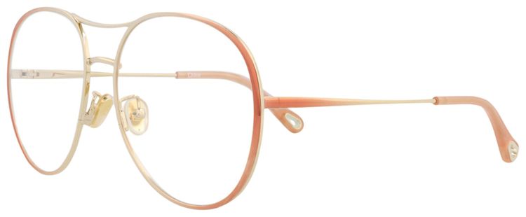 Chloe Aviator Metal Optical Frames NudeTransparent