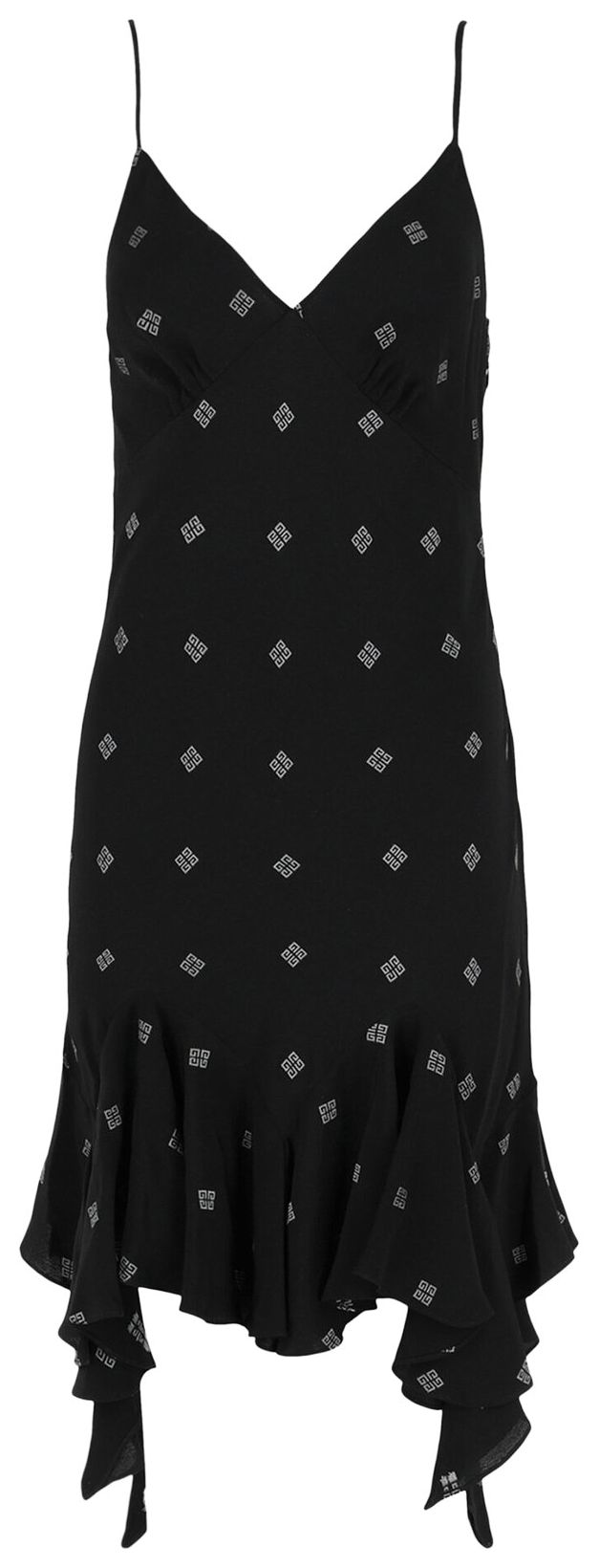 Givenchy 4G Silk Short Dress BlackSilver