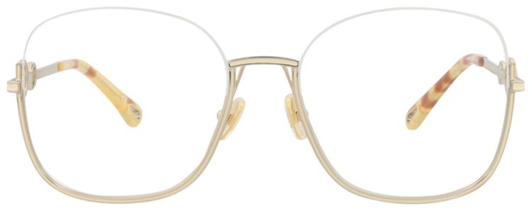 Chloe Square Metal Optical Frames GoldTransparent