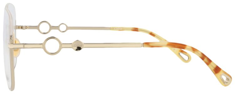 Chloe Square Metal Optical Frames GoldTransparent