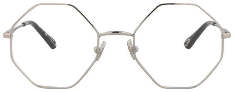 Chloe Square Metal Optical Frames SilverTransparent