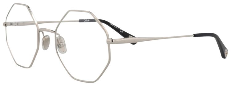 Chloe Square Metal Optical Frames SilverTransparent