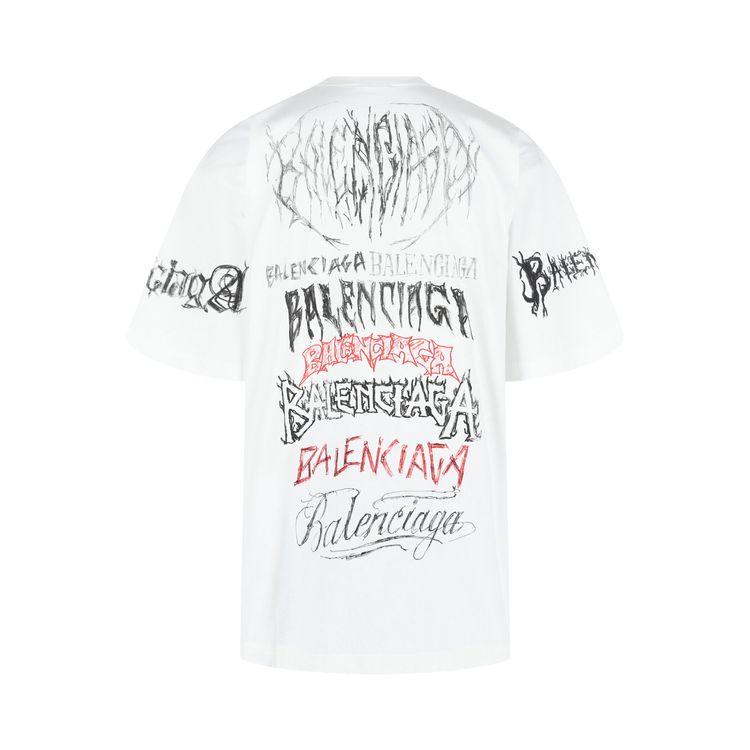 Balenciaga DIY Metal T Shirt WhiteBlackRed