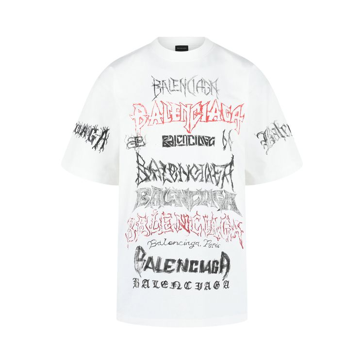 Balenciaga DIY Metal T Shirt WhiteBlackRed