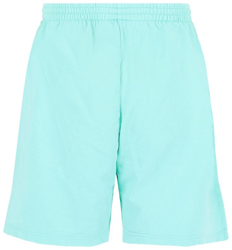 Balenciaga Logo Detail Embroidered Sweat Shorts Mint